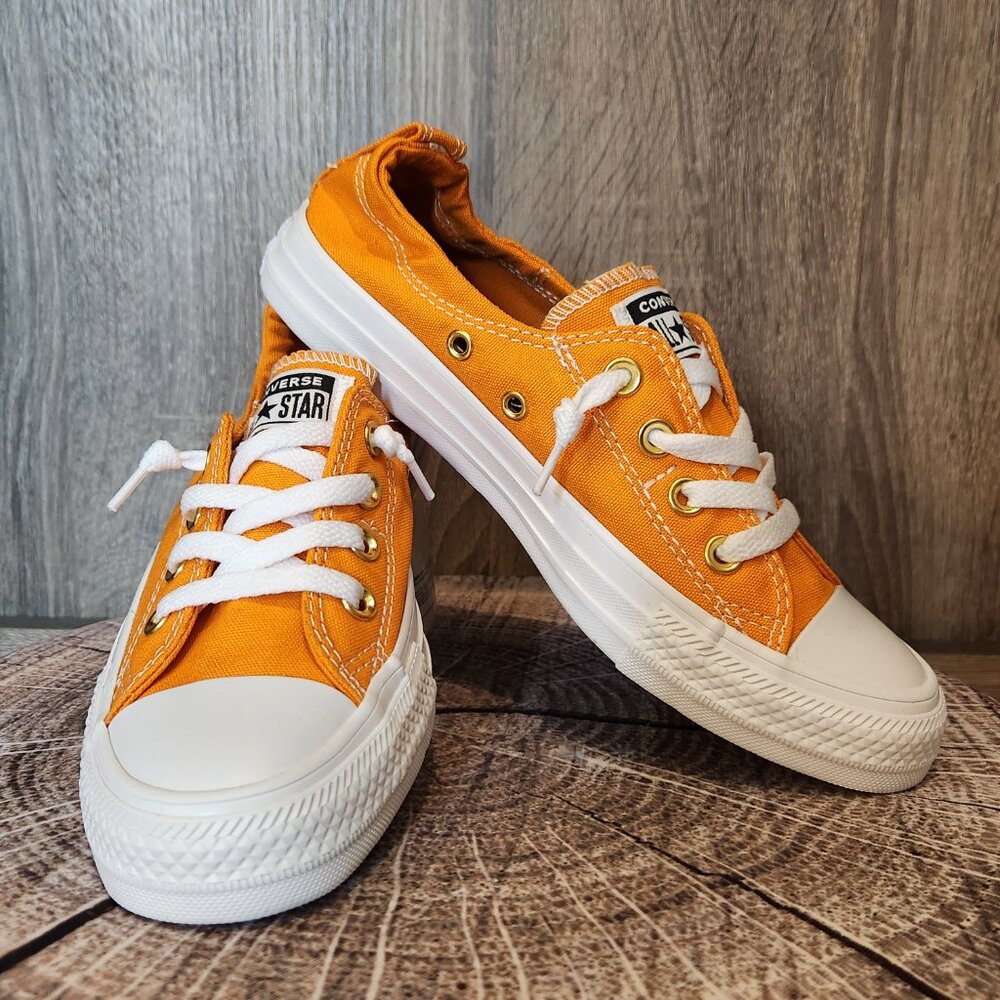 Custom Chuck Taylor All Star Shoreline Slip Size 7 in Orange
